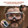Ergodyne Skullerz MODI OTG Anti-Scratch/Enhanced Anti-Fog Safety Goggles with Elastic Strap, Clear Lens 60300